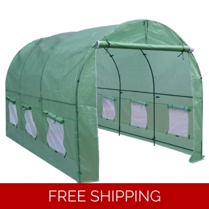 Deluxe 6-tier Walk-In Portable Greenhouse with 12 Shelves and Clear PVC Cover
